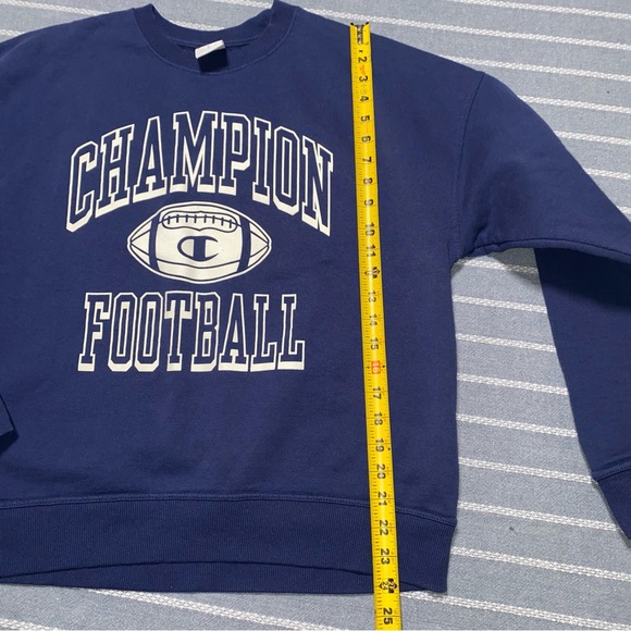 Champion‎ Football Navy Unisex Pullover Sweater Large - Picture 4 of 8